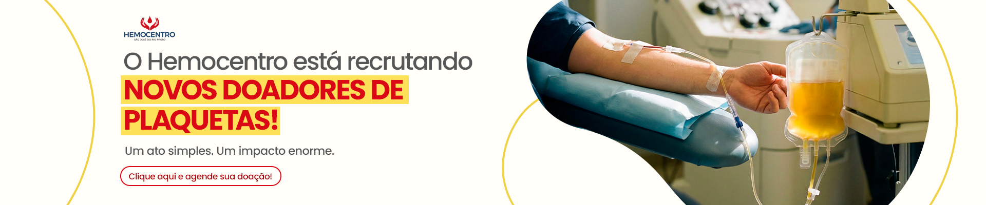 O Hemocentro está recrutando novos doadores de plaquetas!